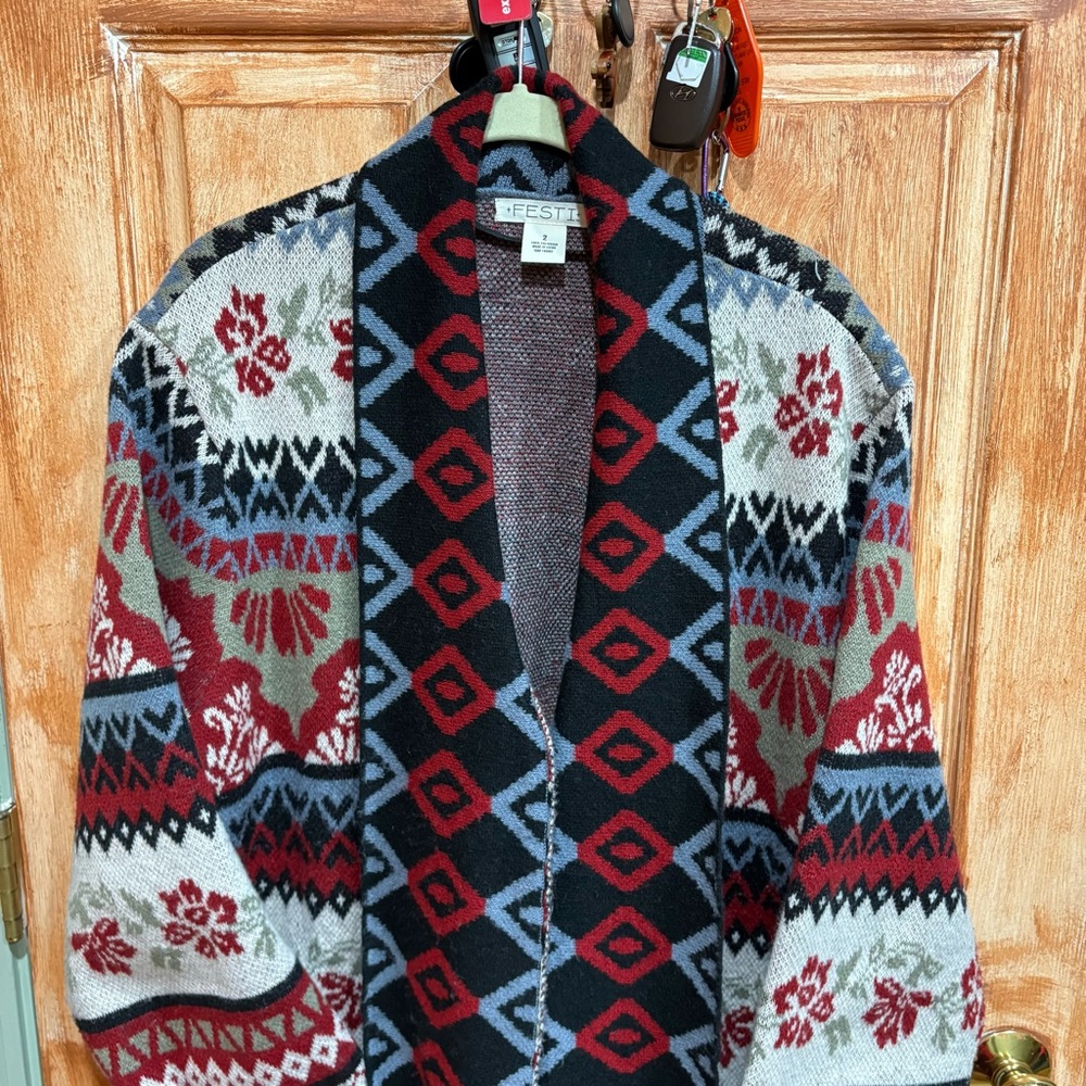 Torrid 2X Festi Longline Fringe Cardigan Duster EUC - Picture 10 of 12